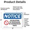 Signmission No Soliciting No Trespassing Sign, Vinyl Decal, 7in W x 5in L, 2PK OS-2PACK-NS-D-57-L-14831 - alternate 2